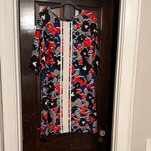 Taylor Women's Dress with Red and Blue Accents